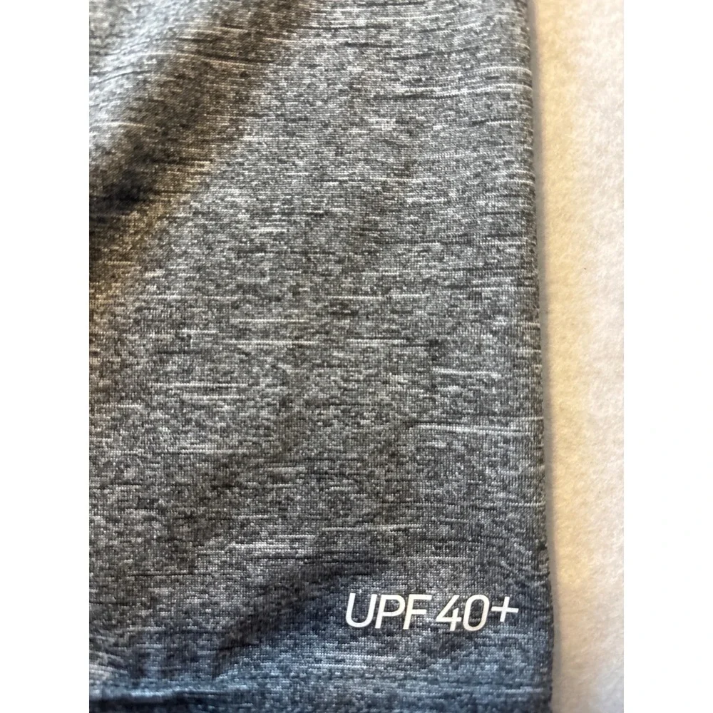 Nike Swim Dri-FIT Rash Guard Mens Large Gray UPF 40+ Good Heathered‎ Shirt